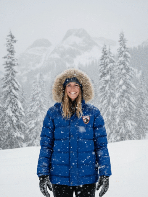 Blue Jacket With Fur
